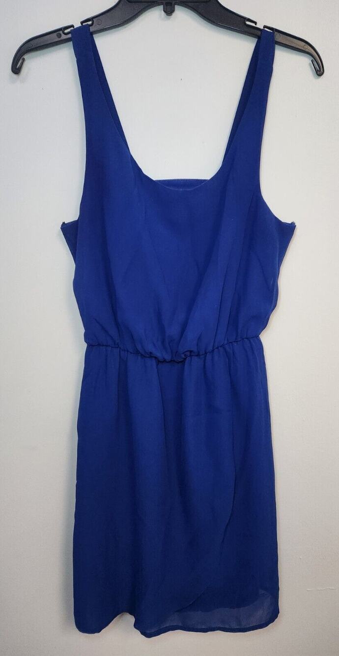 Jodi Kristopher Womens Royal Blue Sleeveless Mini Dress-Size Small